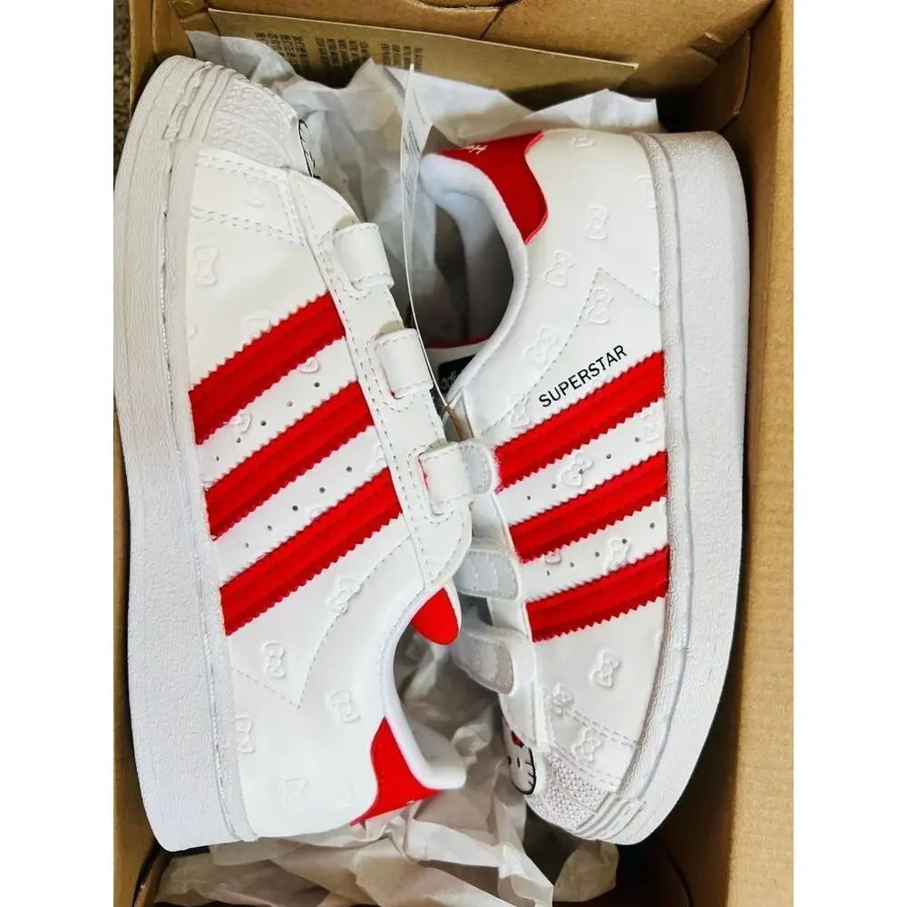 NIB❤️Adidas X Hello Kitty Superstar Kids Sneaker shoes sz2.5
